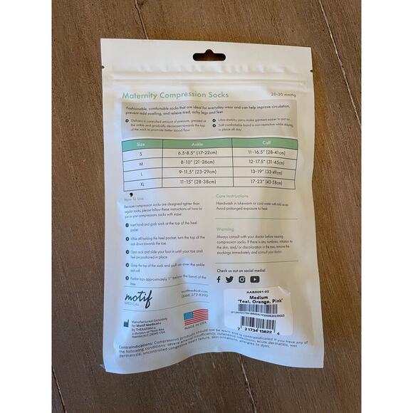 Motif Maternity Postpartum Compression Socks New Size Medium 3 Pack 0592B - Picture 4 of 9